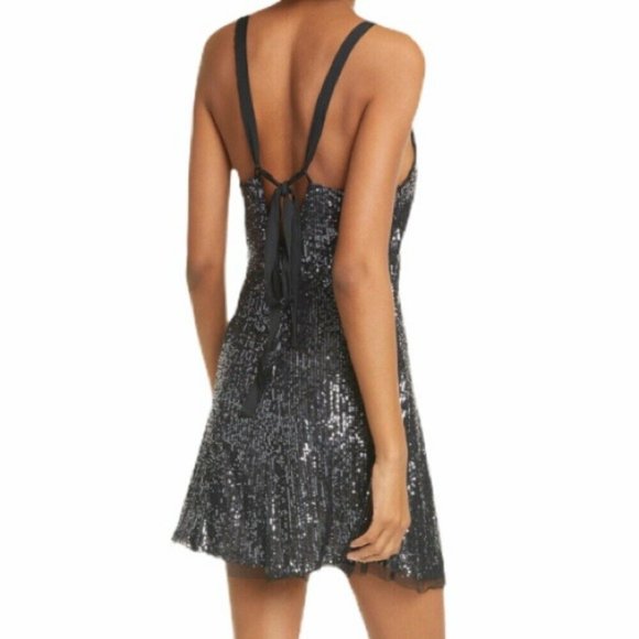 Free People Sequin Gold Rush Mini Night Combo M - Picture 9 of 13